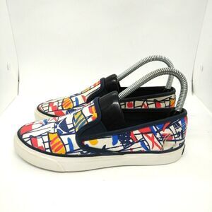 Sperry Top Sider Seaside‎ Signal Flag Slip On Sneakers Shoes Women's Size 5.5 M